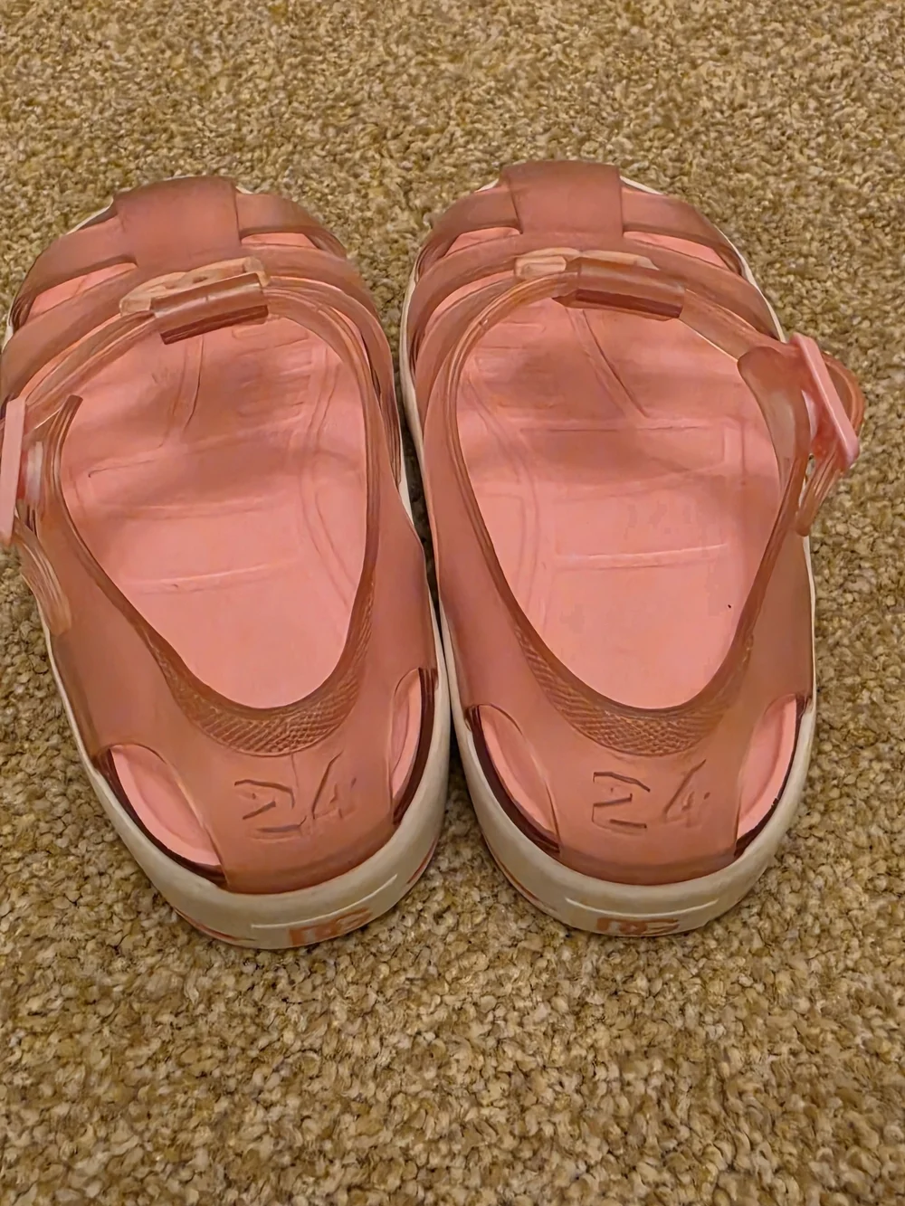 Dolce & Gabbana Kids Pink Logo Jelly Fisher Sandals